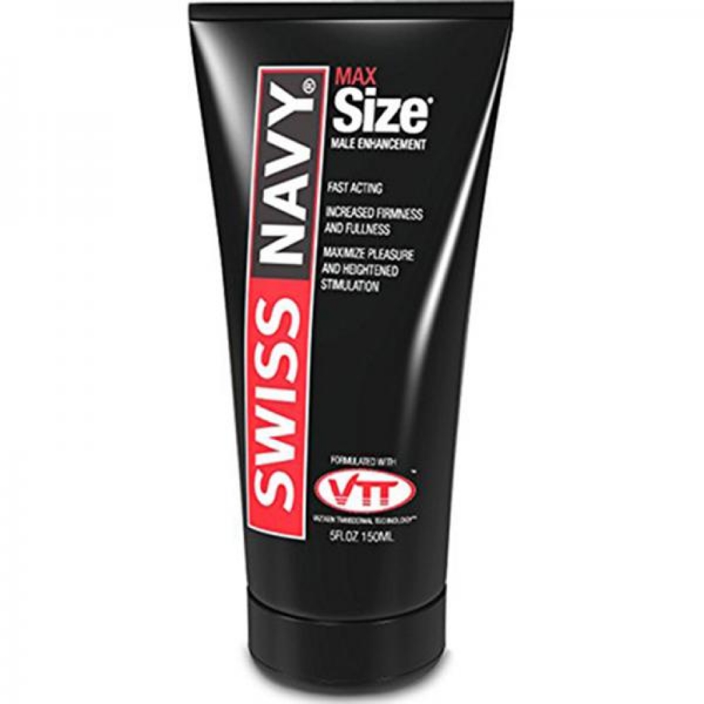 Sn Max Size Cream 5oz Black Tube - Swiss Navy