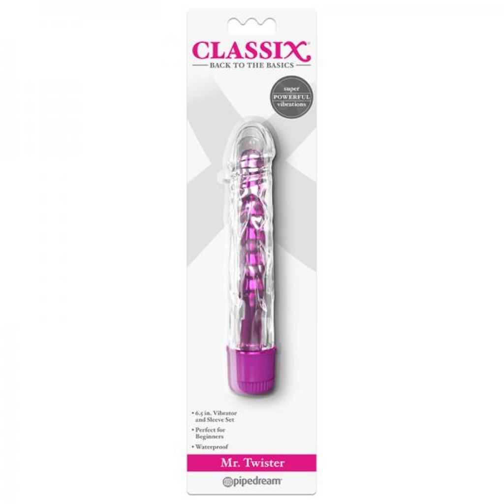 Classix Mr. Twister Metallic Vibe With Tpe Sleeve Pink - Pipedream