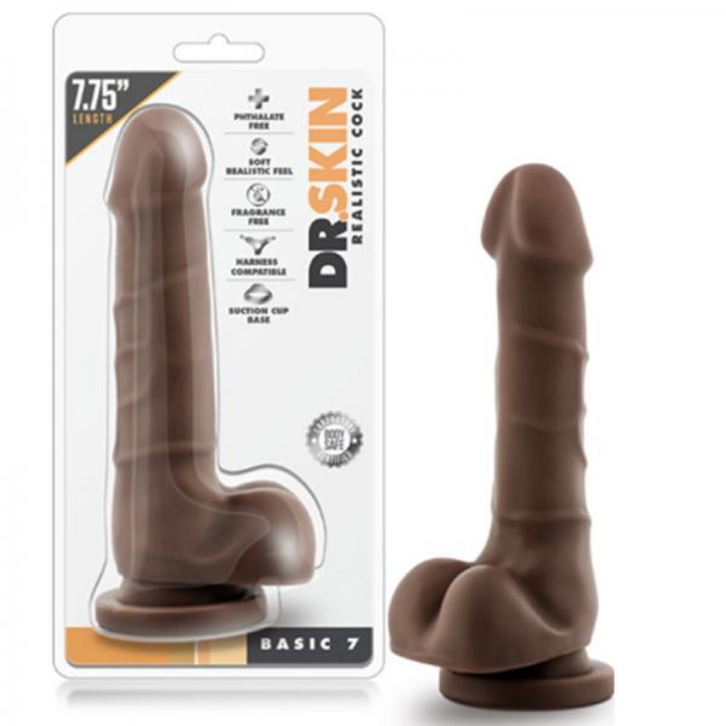 Dr. Skin - Realistic Cock - Basic 7 - Chocolate - Blush