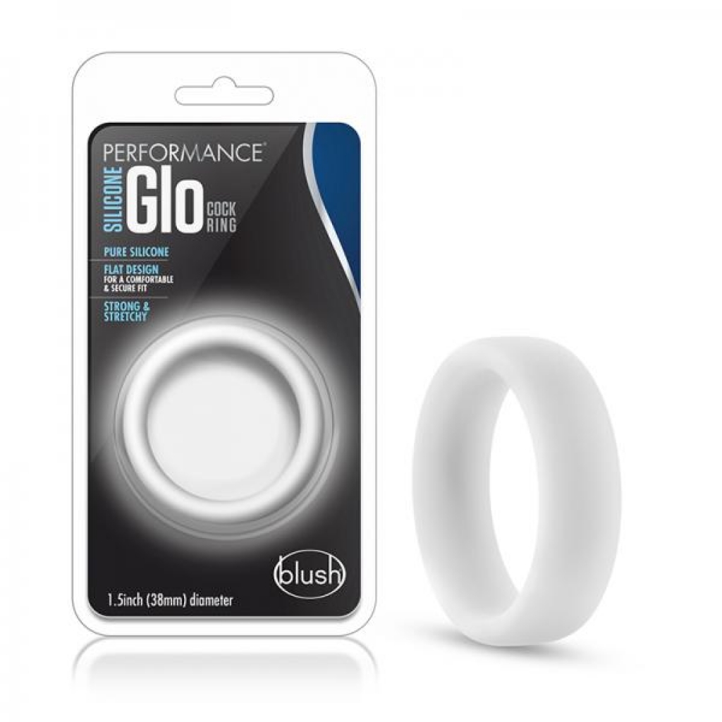 Performance - Silicone Glo Cock Ring - White Glow - Blush