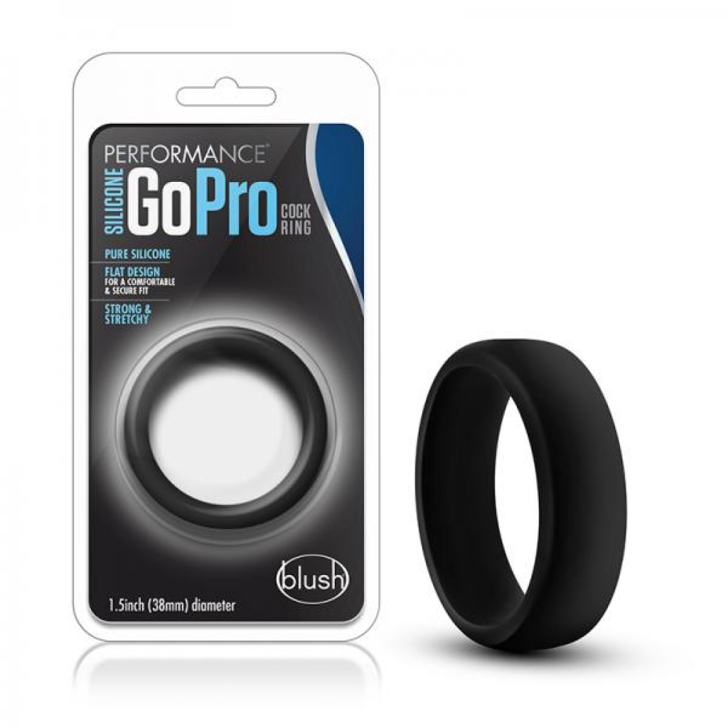 Performance Silicone Go Pro Cock Ring - Black