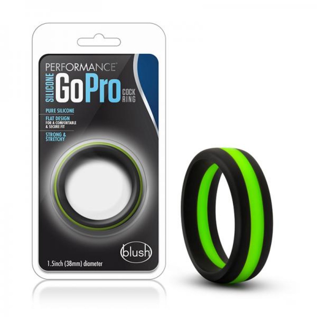 Performance - Silicone Go Pro Cock Ring - Black/green/black - Blush