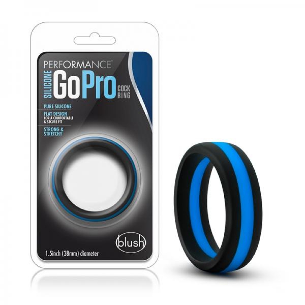 Performance - Silicone Go Pro Cock Ring - Black/indigo/black - Blush