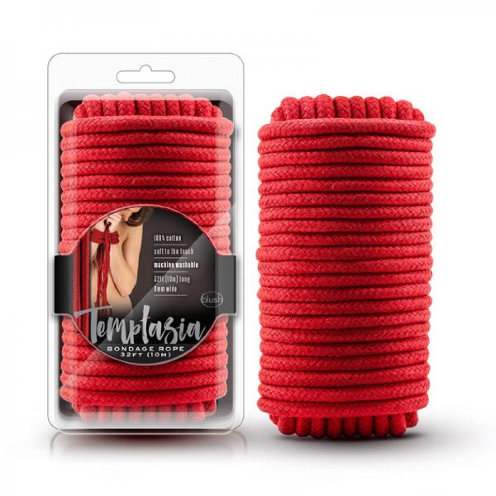 Temptasia - Bondage Rope - 32 Feet - Red - Blush