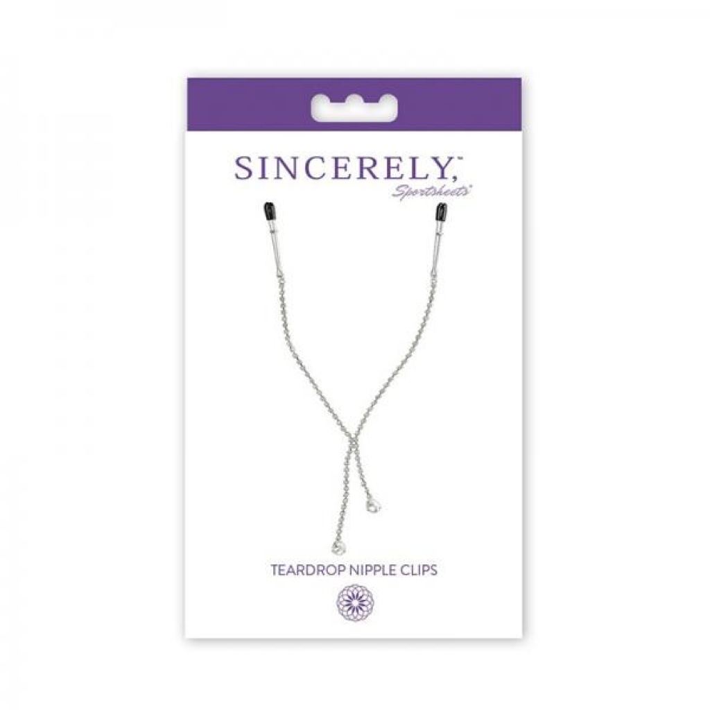 Sincerely, Ss Teardrop Nipple Clips - Sportsheets