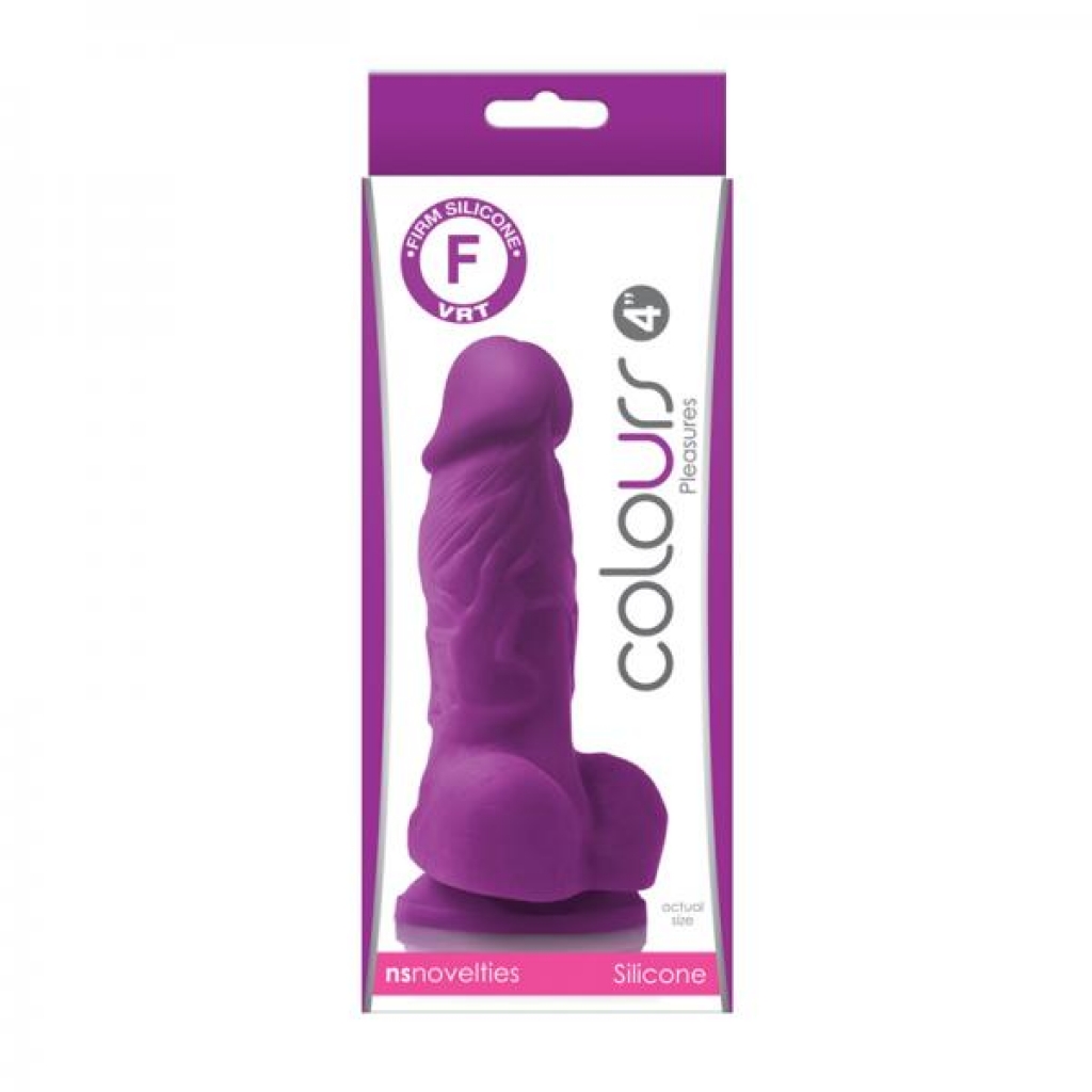 Colours Pleasures - 4 inch Dildo, Purple