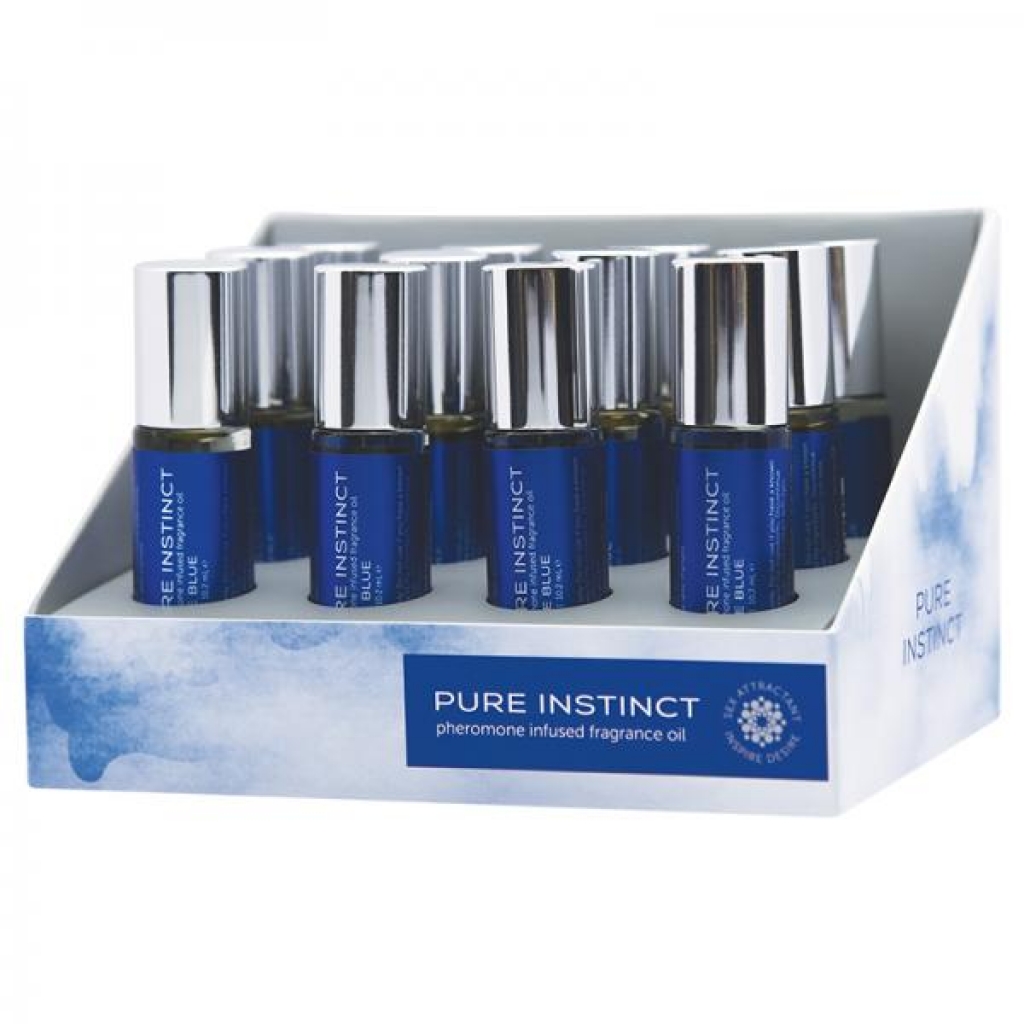 Pure Instinct Pheromone Fragrance Oil True Blue Roll On Display Of 12 - Classic Brands
