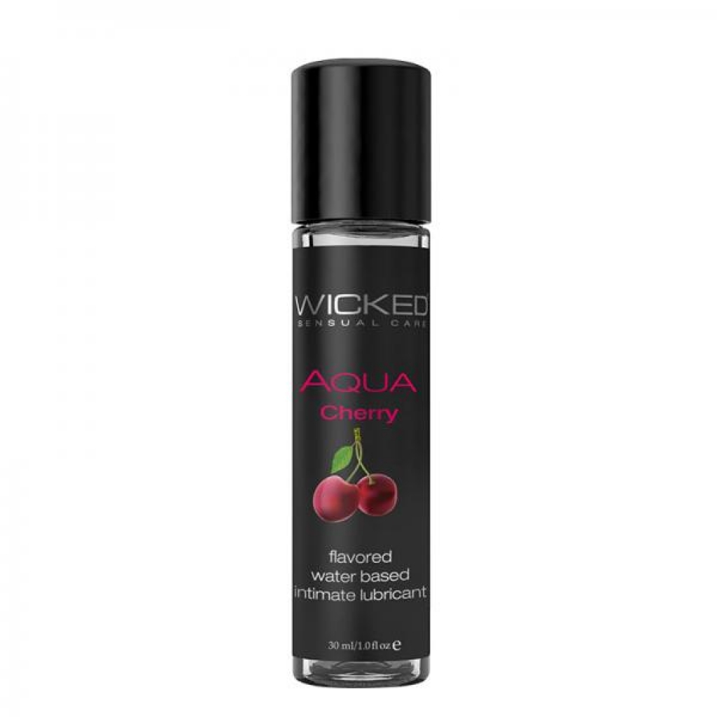 Wicked Aqua Flavored Lubricant Cherry 1oz - Wicked