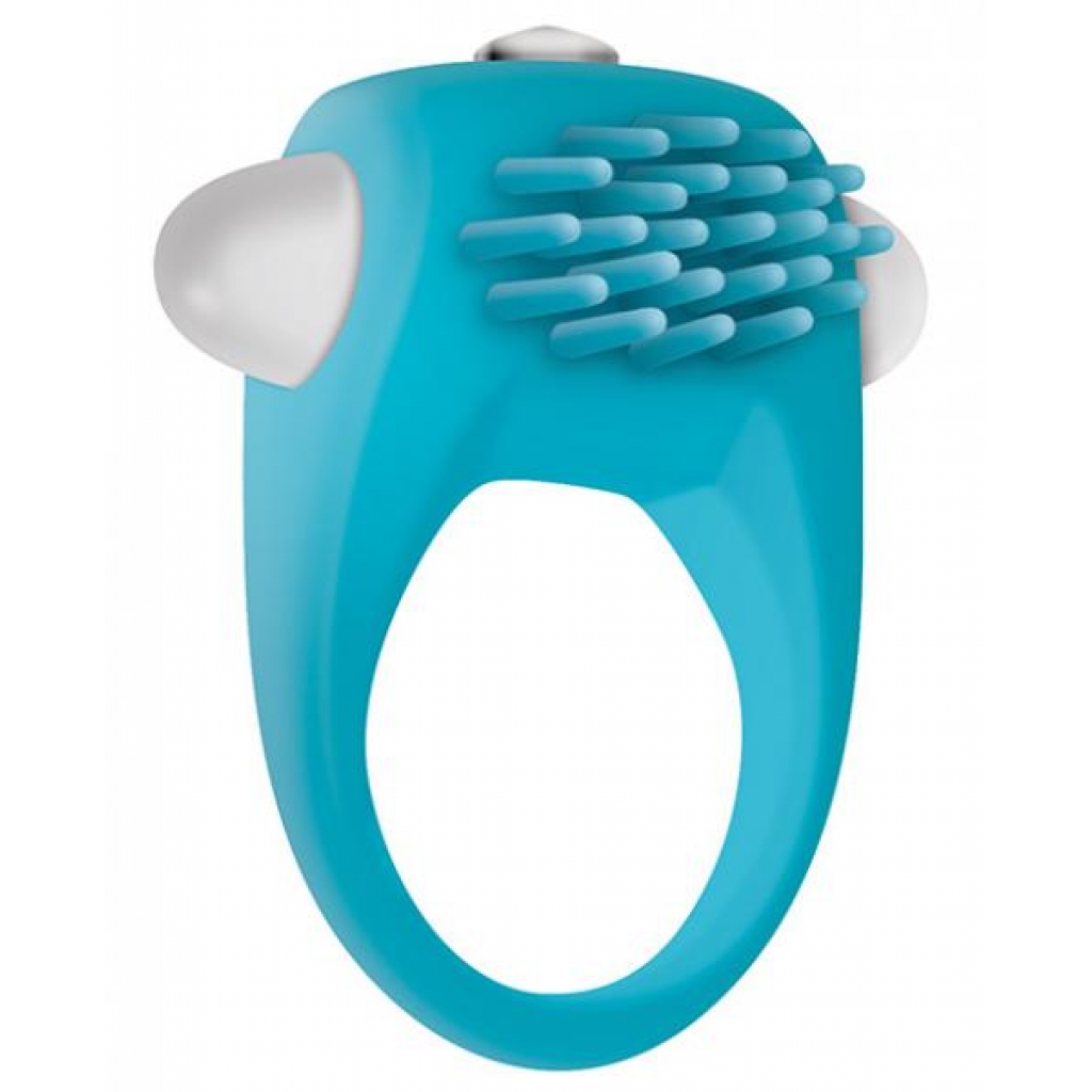 The Teal Tickler Vibrating Cock Ring