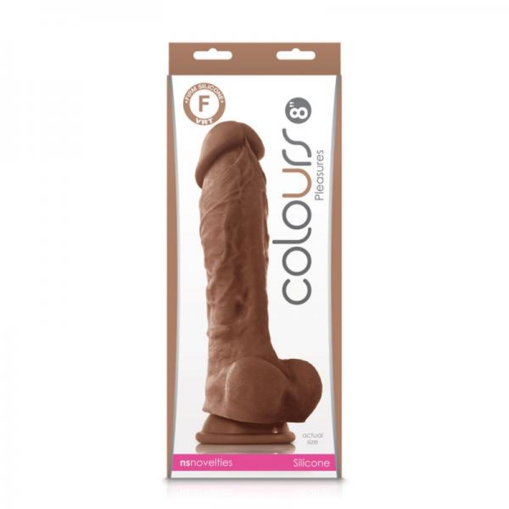 Colours Pleasures 8-Inch Realistic Dildo - Brown