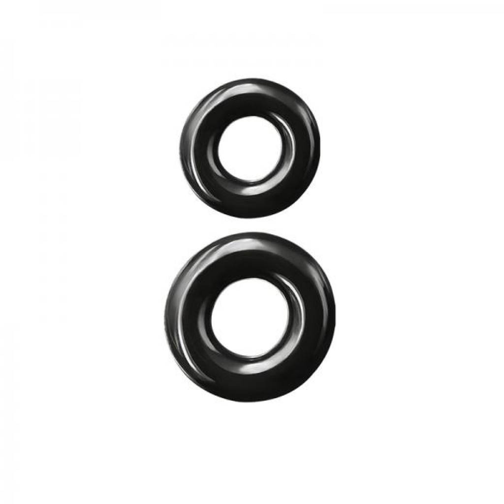 Renegade Double Stack Black Cock Rings - Ns Novelties