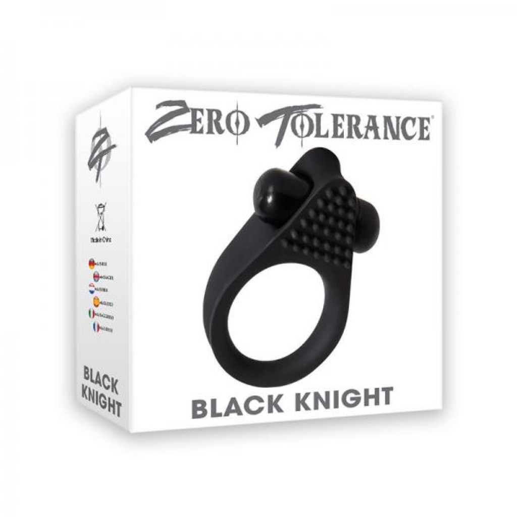 Zt The Black Knight Vibrating Cock Ring - Zero Tolerance