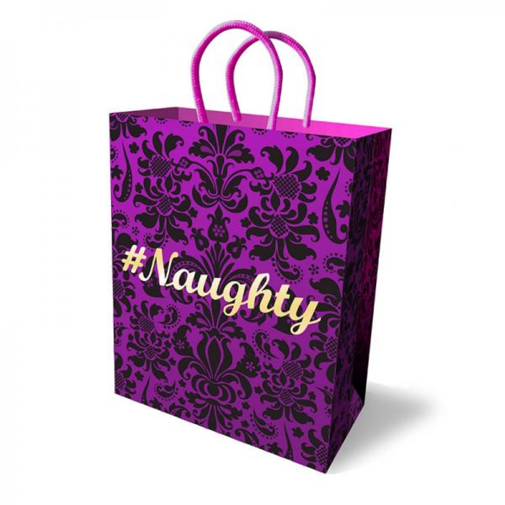 #Naughty Gift Bag Purple 10 inches - Little Genie