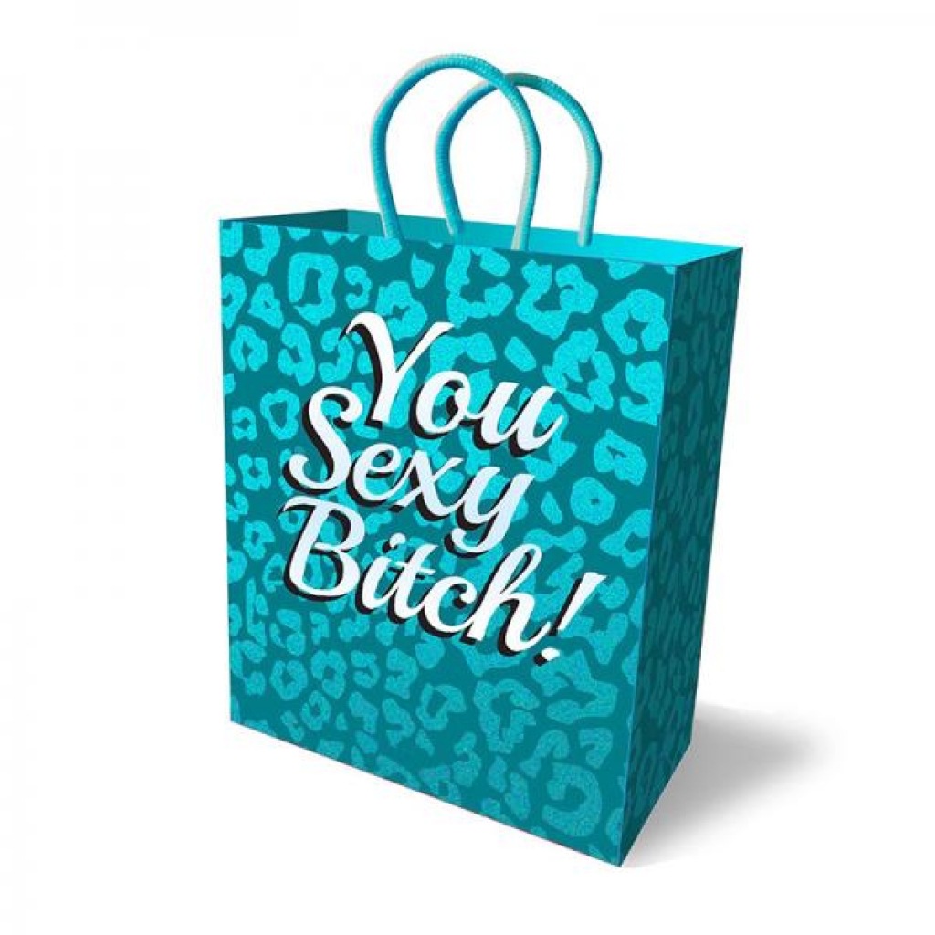 You Sexy Bitch Gift Bag Teal Blue 10 inches - Little Genie