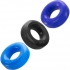 Hunkyjunk Huj3 3-pack C-ring,  Blue Multi - Oxballs