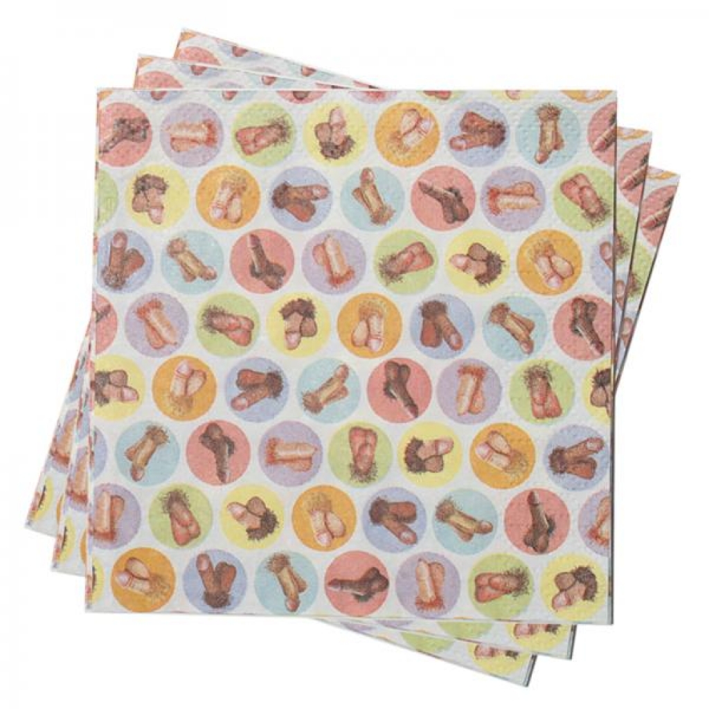 Mini Penis Napkins Pack Of 8 - Little Genie