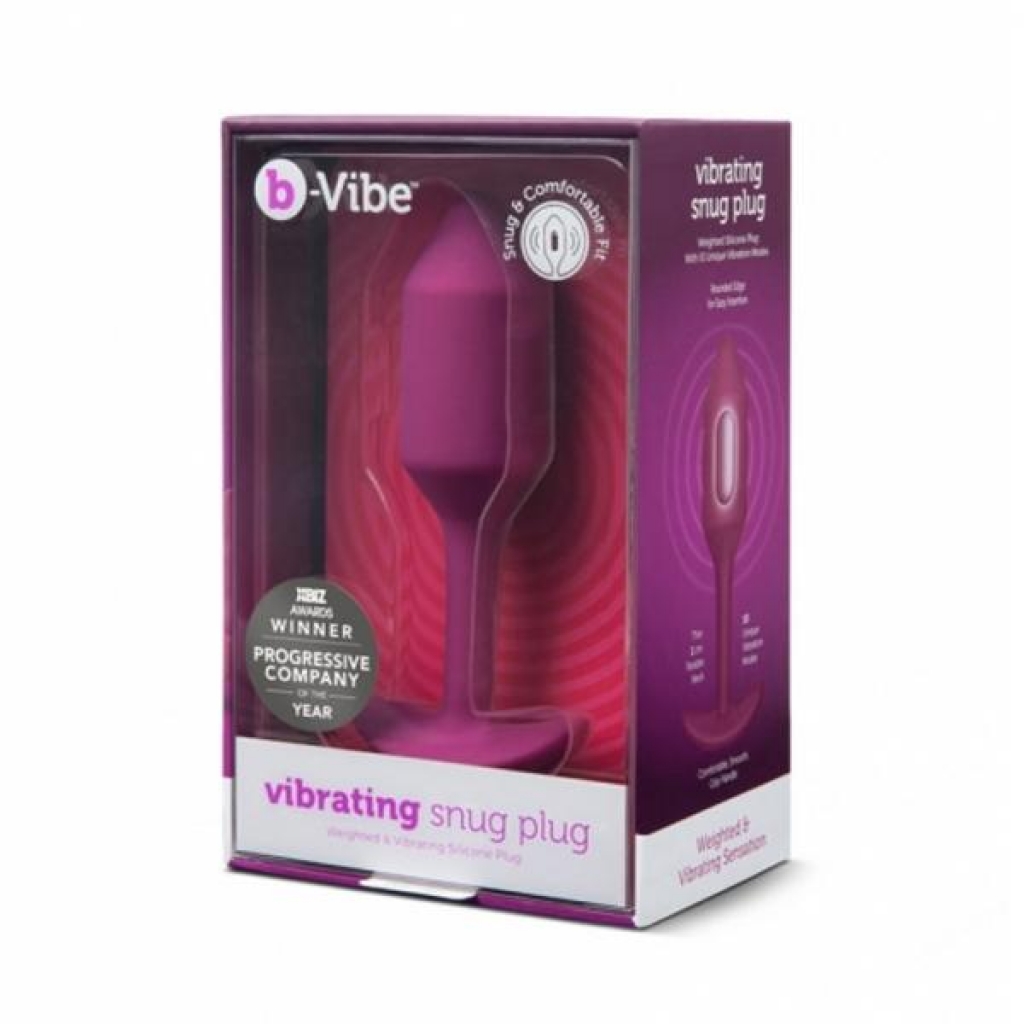 B-vibe Snug Plug Vibrating Medium Rose - B-vibe