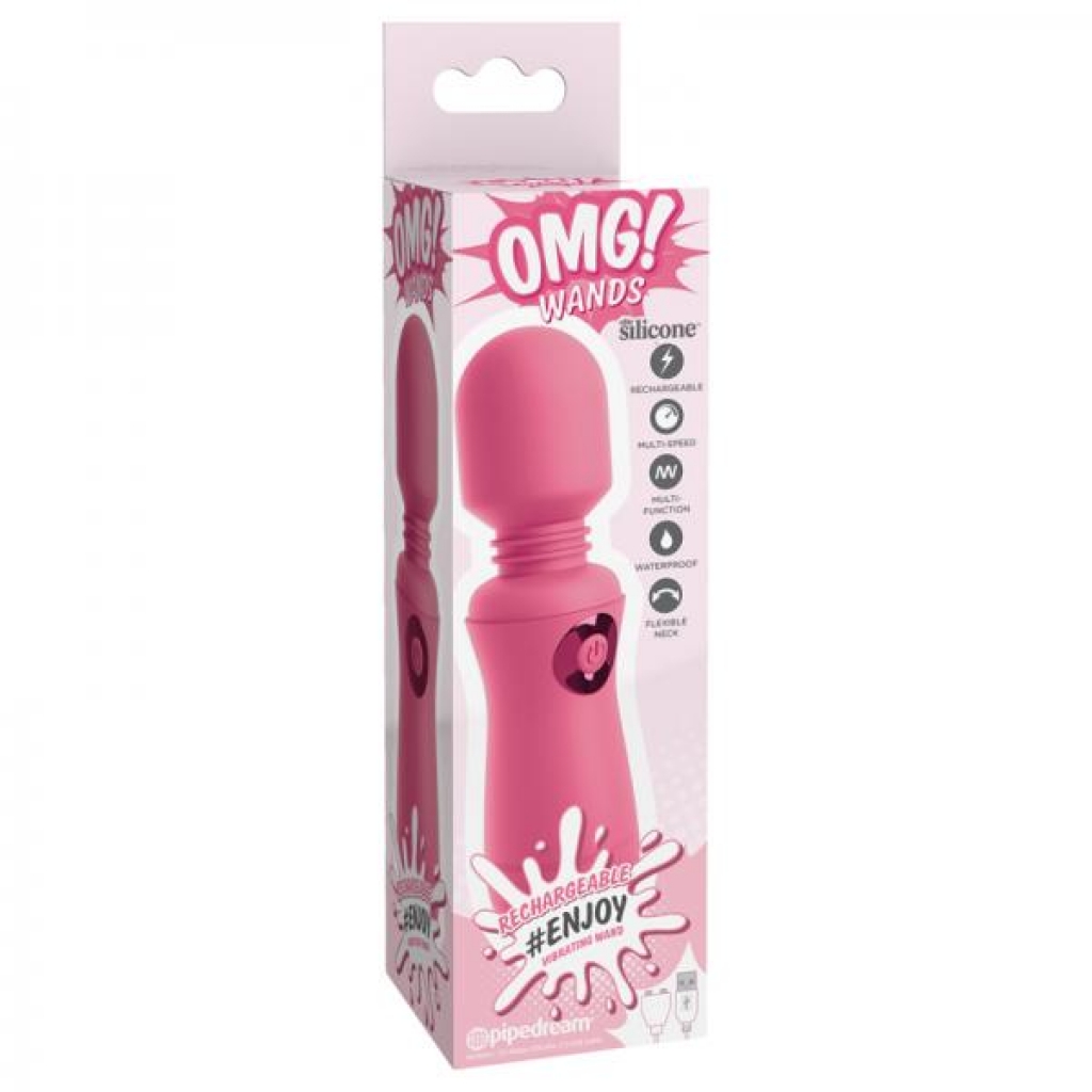 Omg! Wands Enjoy Rechargeable Vibrating Wand, Pink - Pipedream