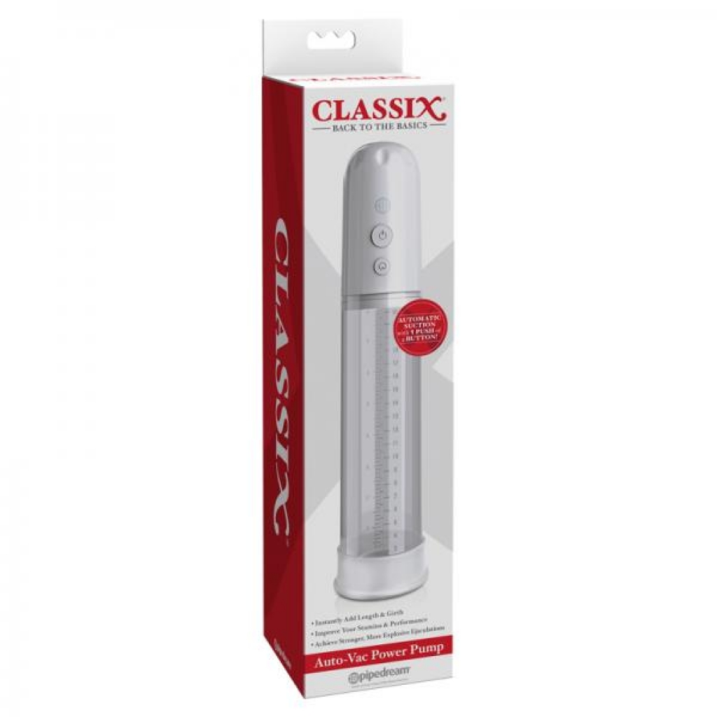 Classix Auto-vac Power Pump White - Pipedream