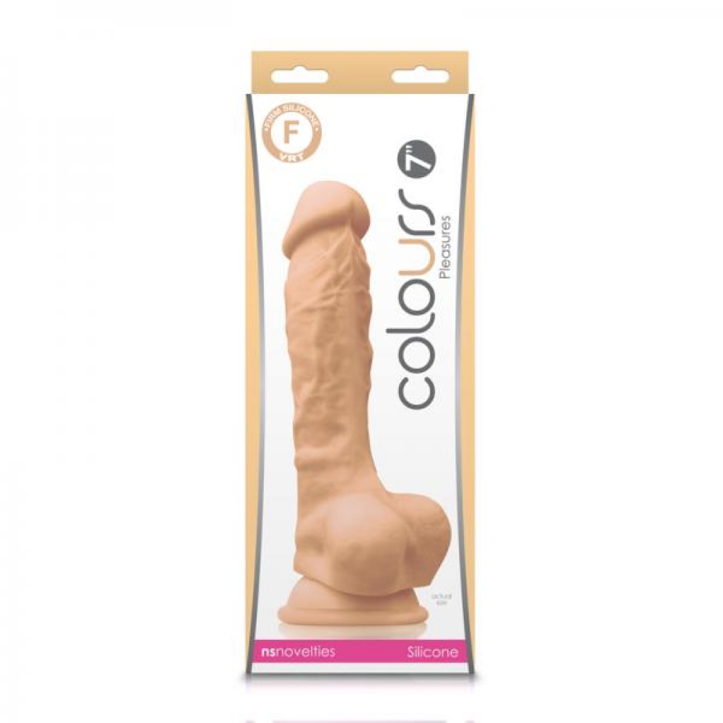 Colours Pleasures 7in Dildo White - Ns Novelties