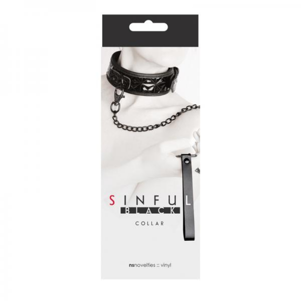 Sinful 1in Collar Black - Ns Novelties