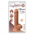 Easy Riders 7in Dual Density Silicone Dong With Balls - Curve Novelties