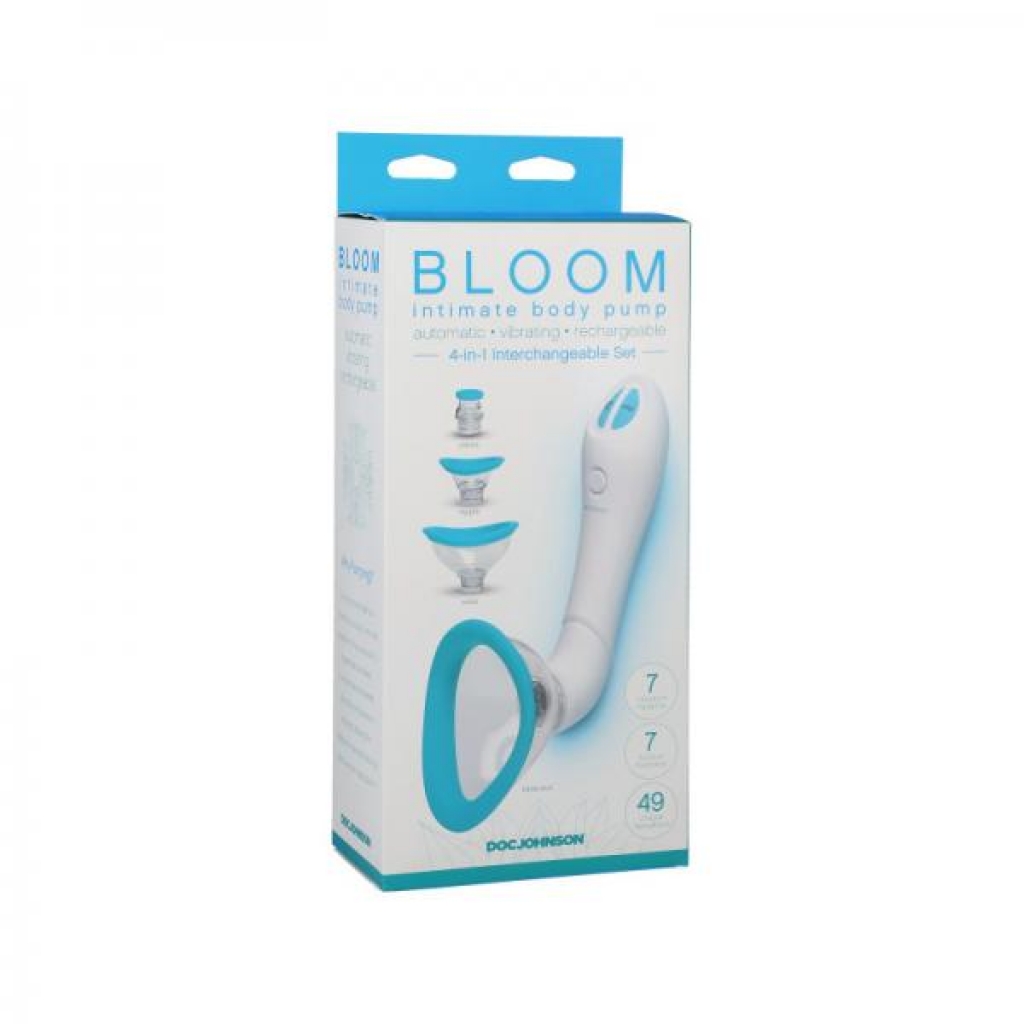Bloom - Intimate Body Pump - Automatic - Vibrating - Rechargeable Blue/white - Doc Johnson