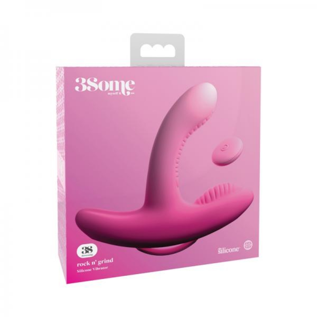 Threesome Rock N Grind Silicone Vibrator - Pink