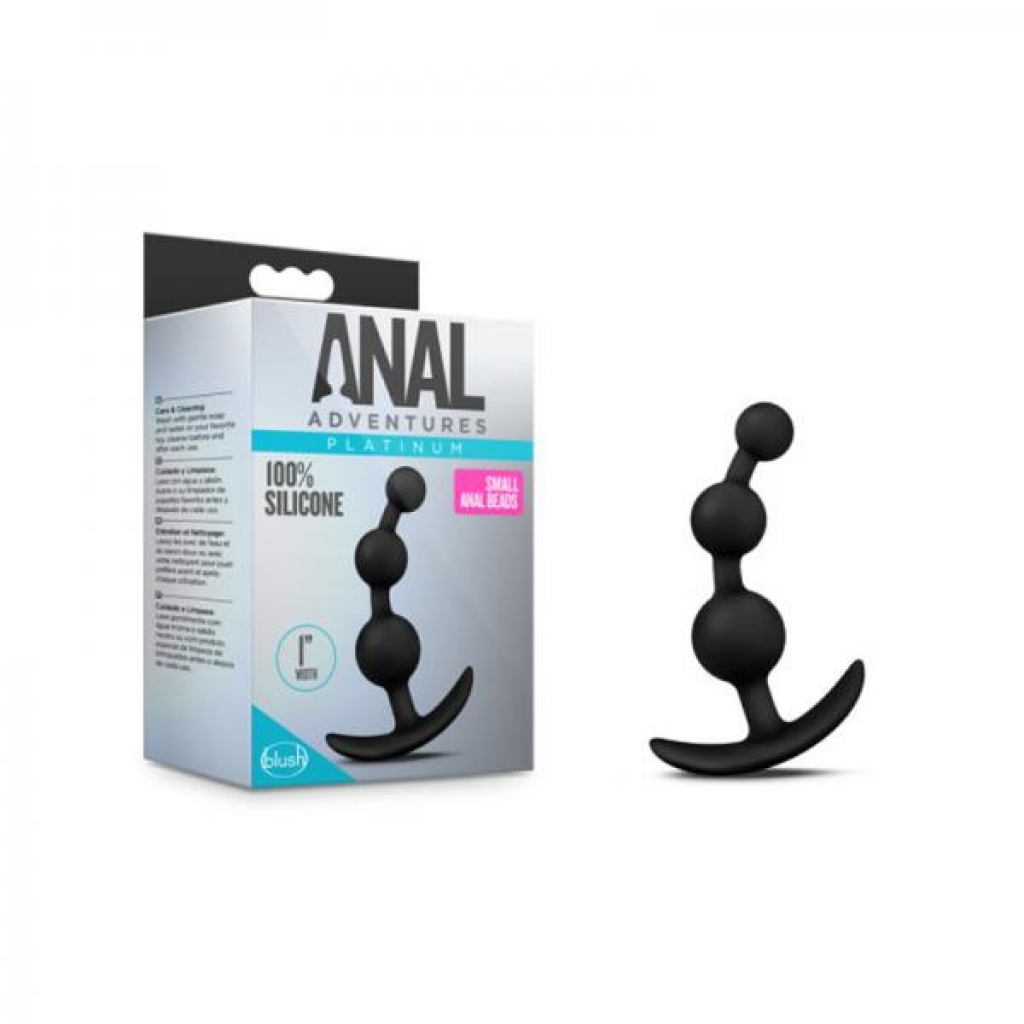 Anal Adventures Platinum Small Anal Beads Black - Blush