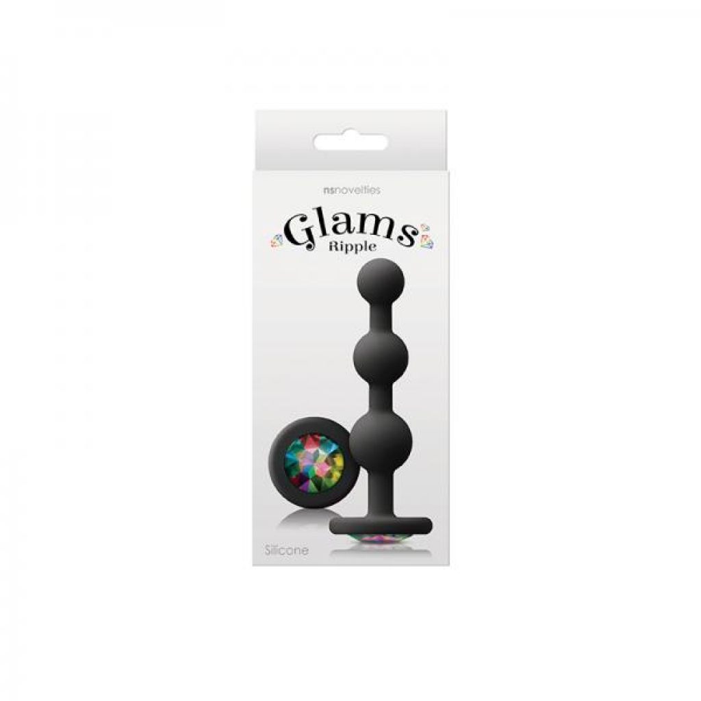 Glams Ripple Rainbow Gem Black - Ns Novelties