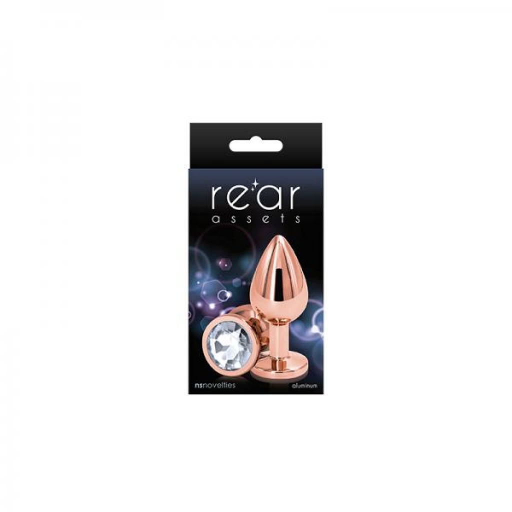 Rear Assets Rose Gold Medium Clear - Ns Novelties