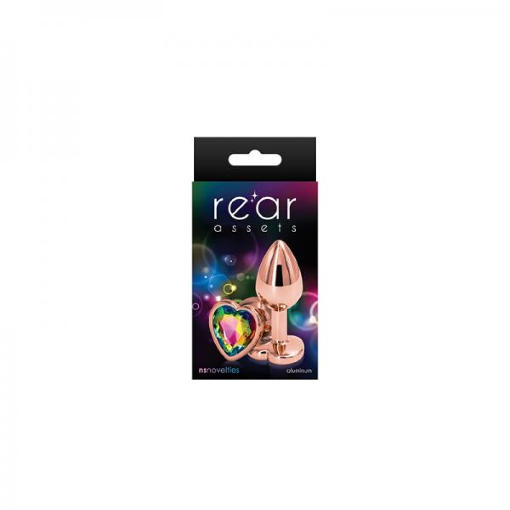 Rear Assets - Rose Gold Heart Small Rainbow