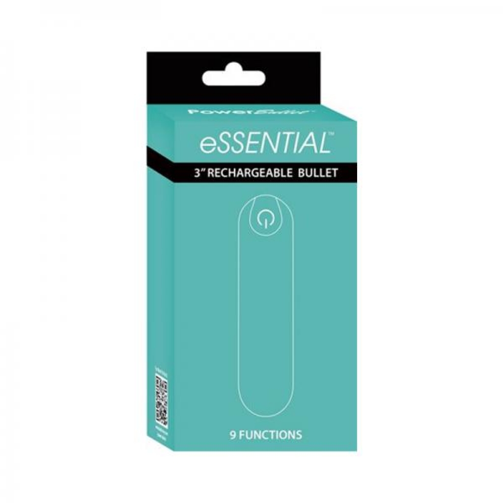 Essential Bullet 9 Function Usb Rechargeable Cord And Case Included Water-resistant Teal - Bms