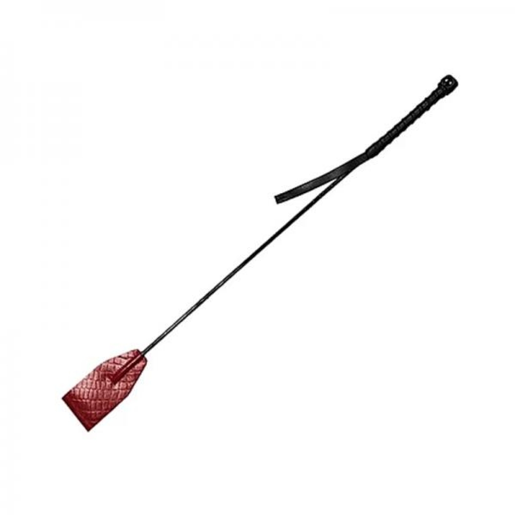 Leather Riding Crop Burgunday & Black Accessories - Rouge Garments