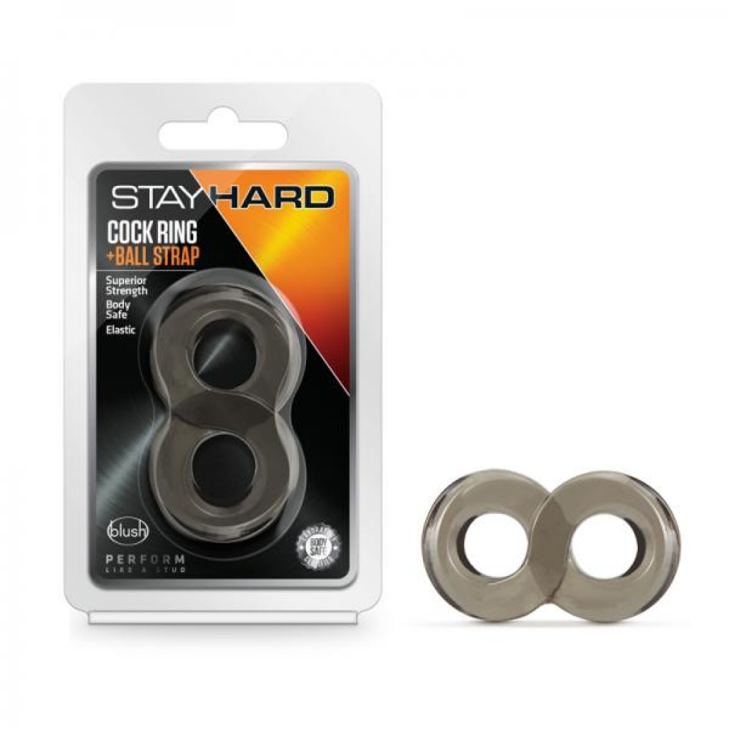 Stay Hard Cock Ring And Ball Strap - Blush