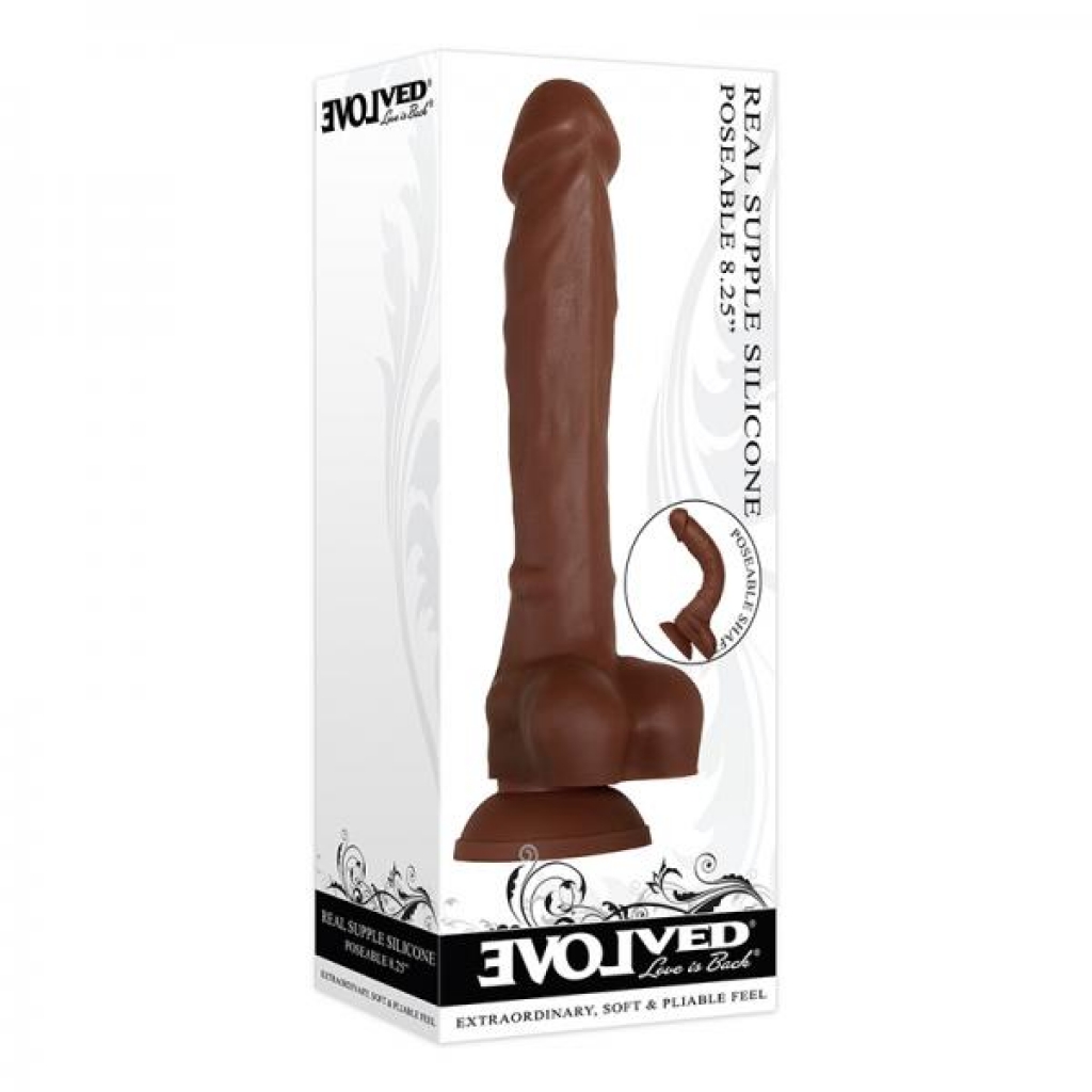 Evolved Real Supple Silicone Poseable Dildo - 8.25 Inch