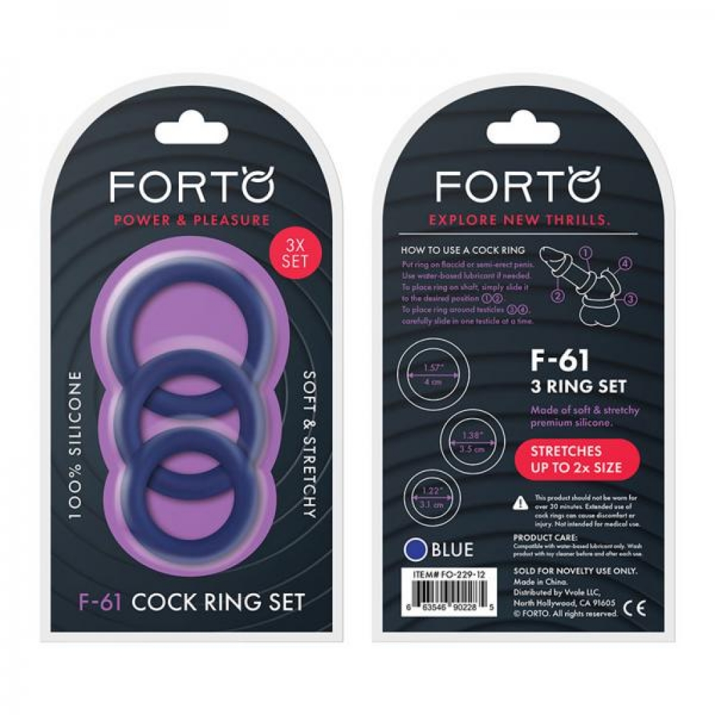 Forto F-61: 3 Piece C-ring Set - 100% Silicone