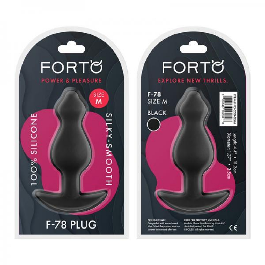 Forto F-78 Medium Black Silicone Plug