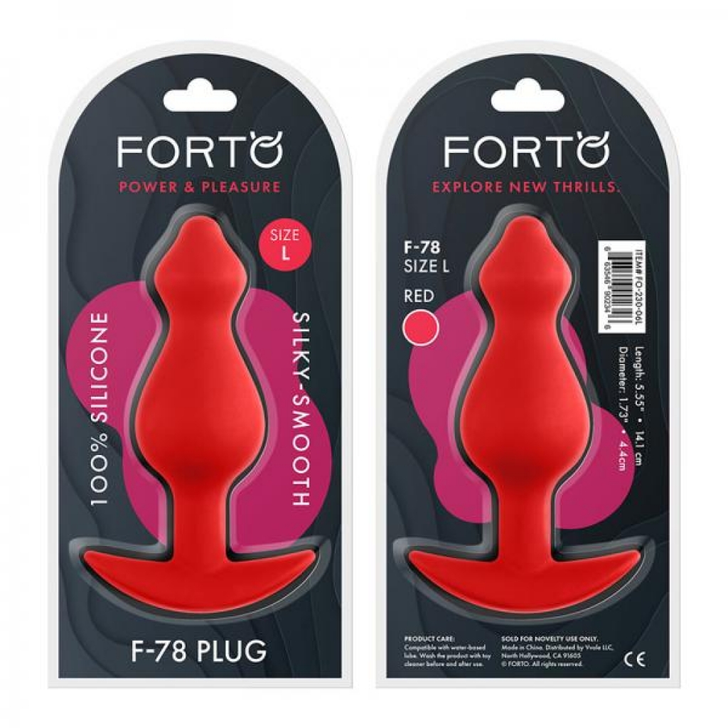 Forto F-78: Pointee 100% Silicone Plug Large Red - Forto