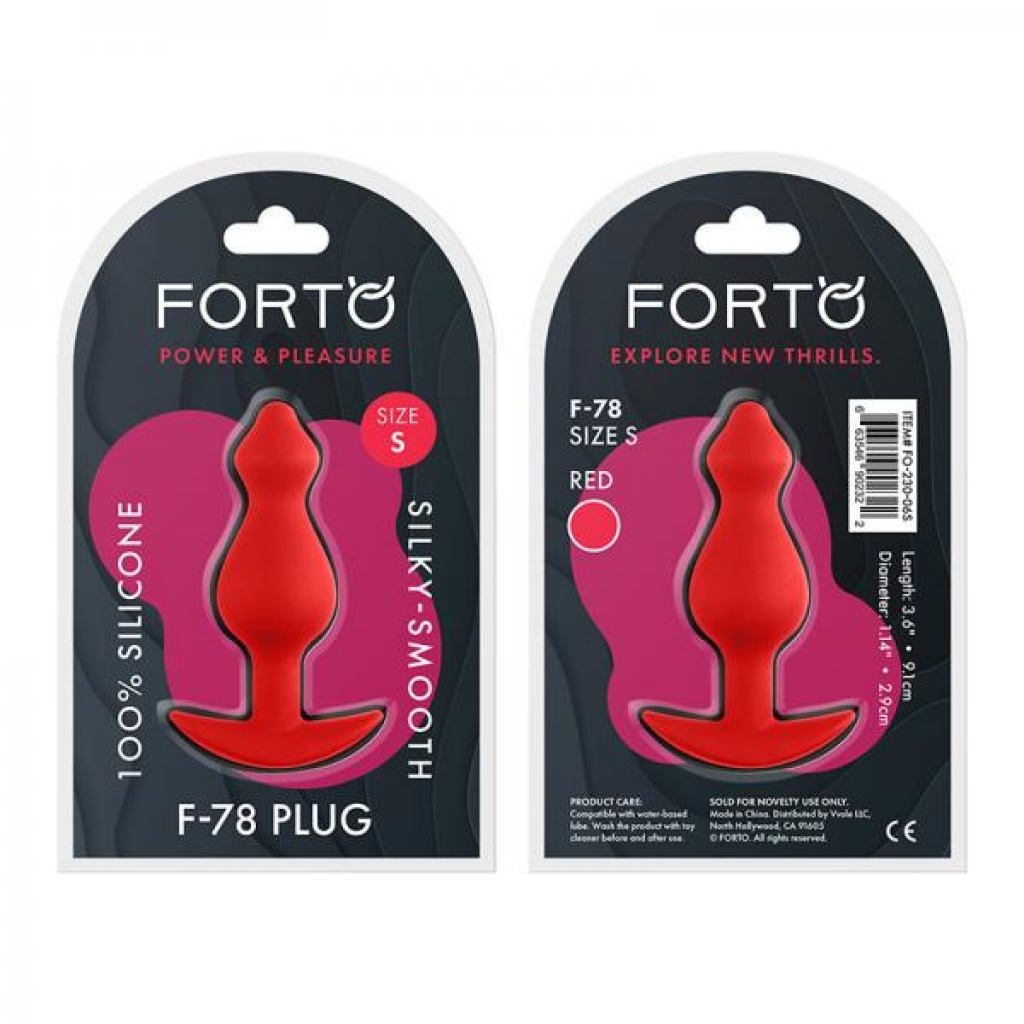 Forto F-78: Pointee 100% Silicone Plug Small Red - Forto