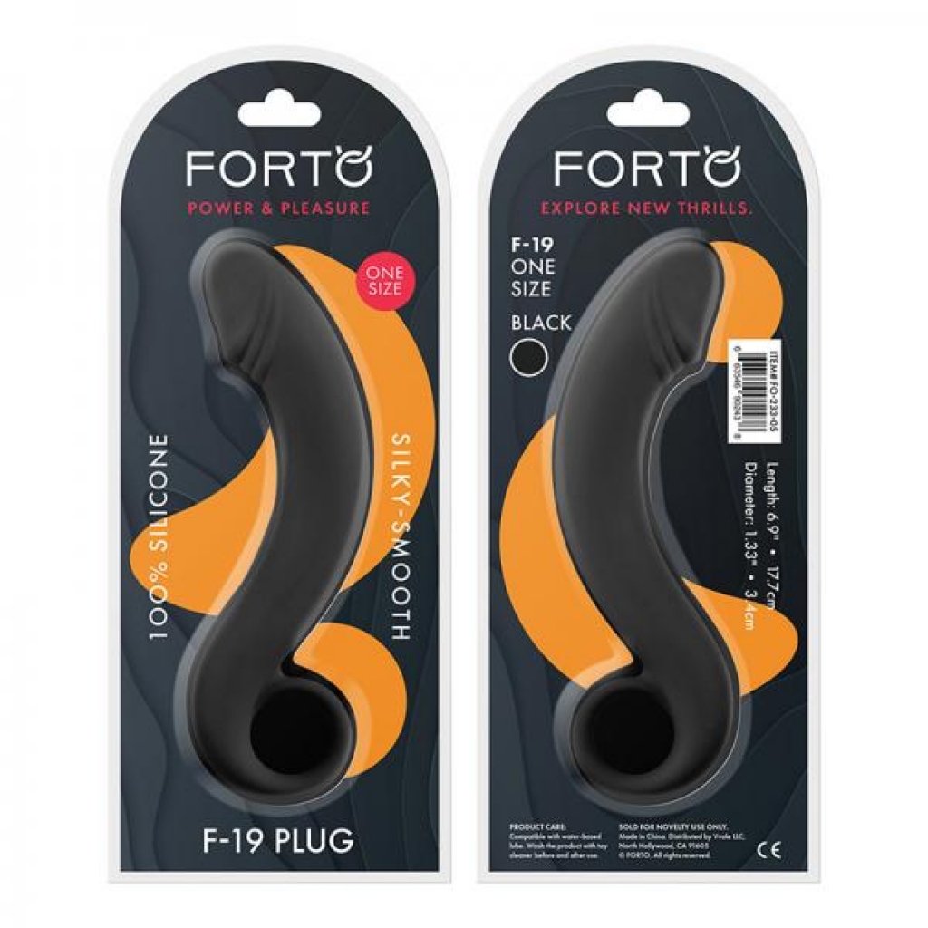 Forto F-19: 100% Silicone Plug Black - Forto