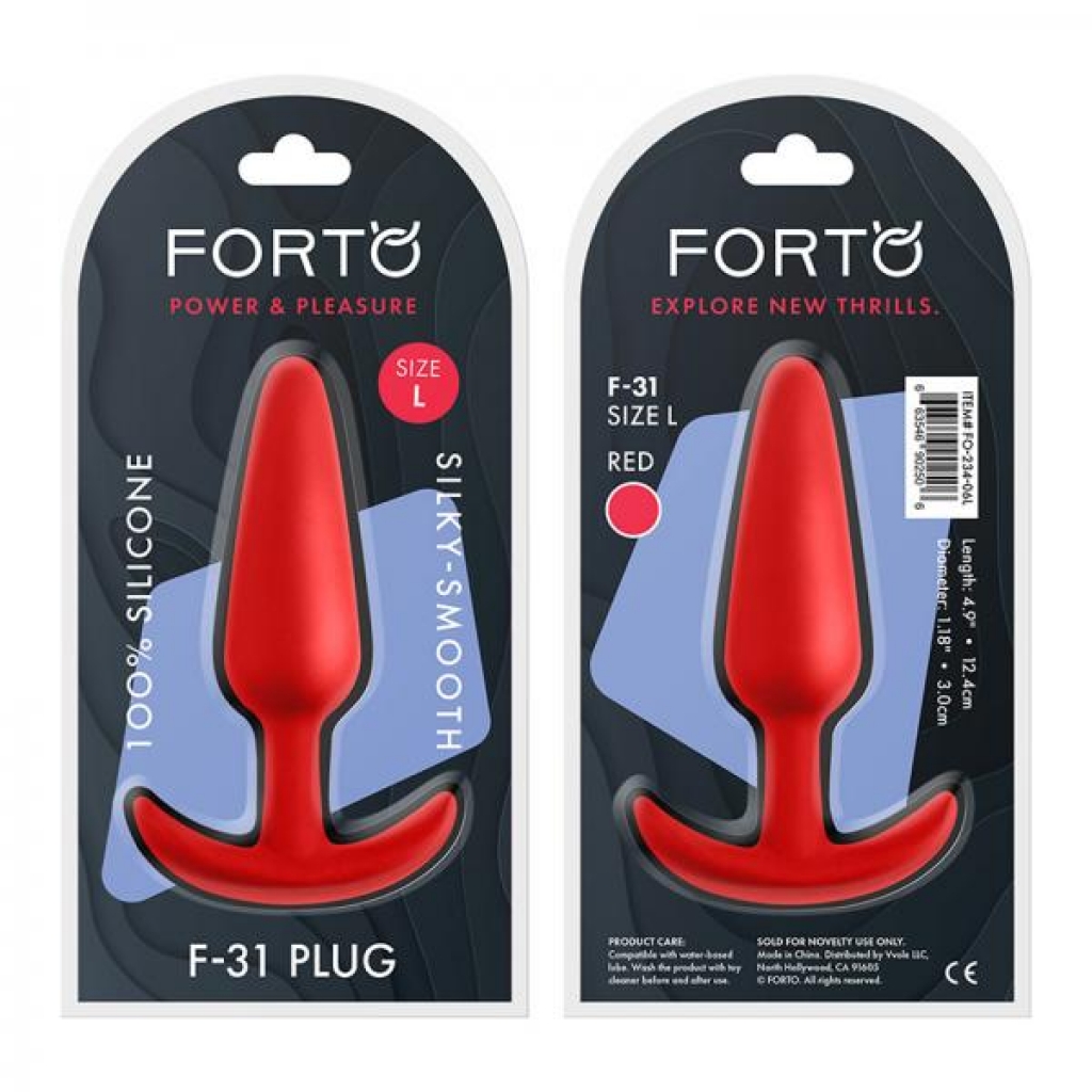 Forto F-31: 100% Silicone Plug Lg Red - Forto