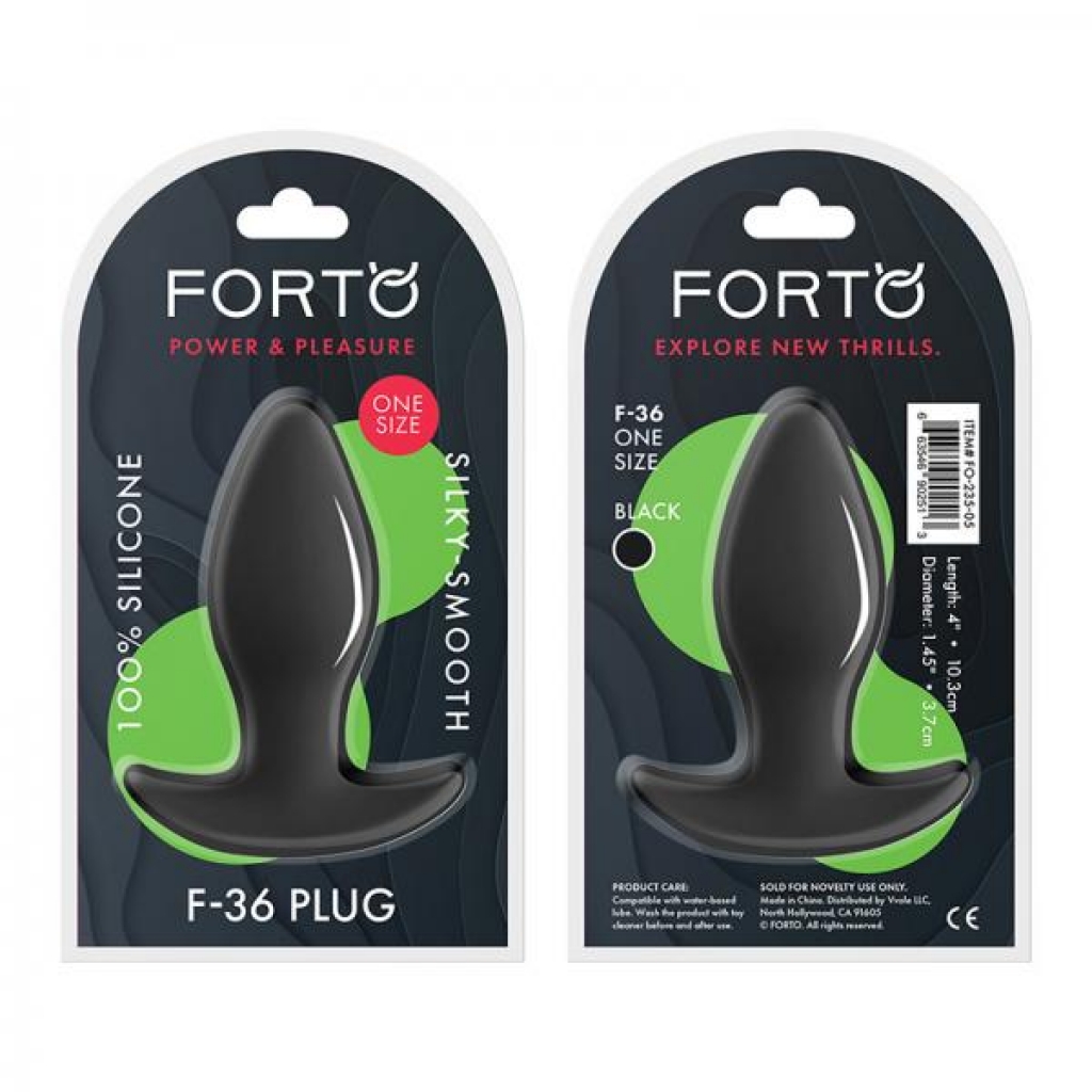 Forto F-36: Silicone T Plug Black - Forto