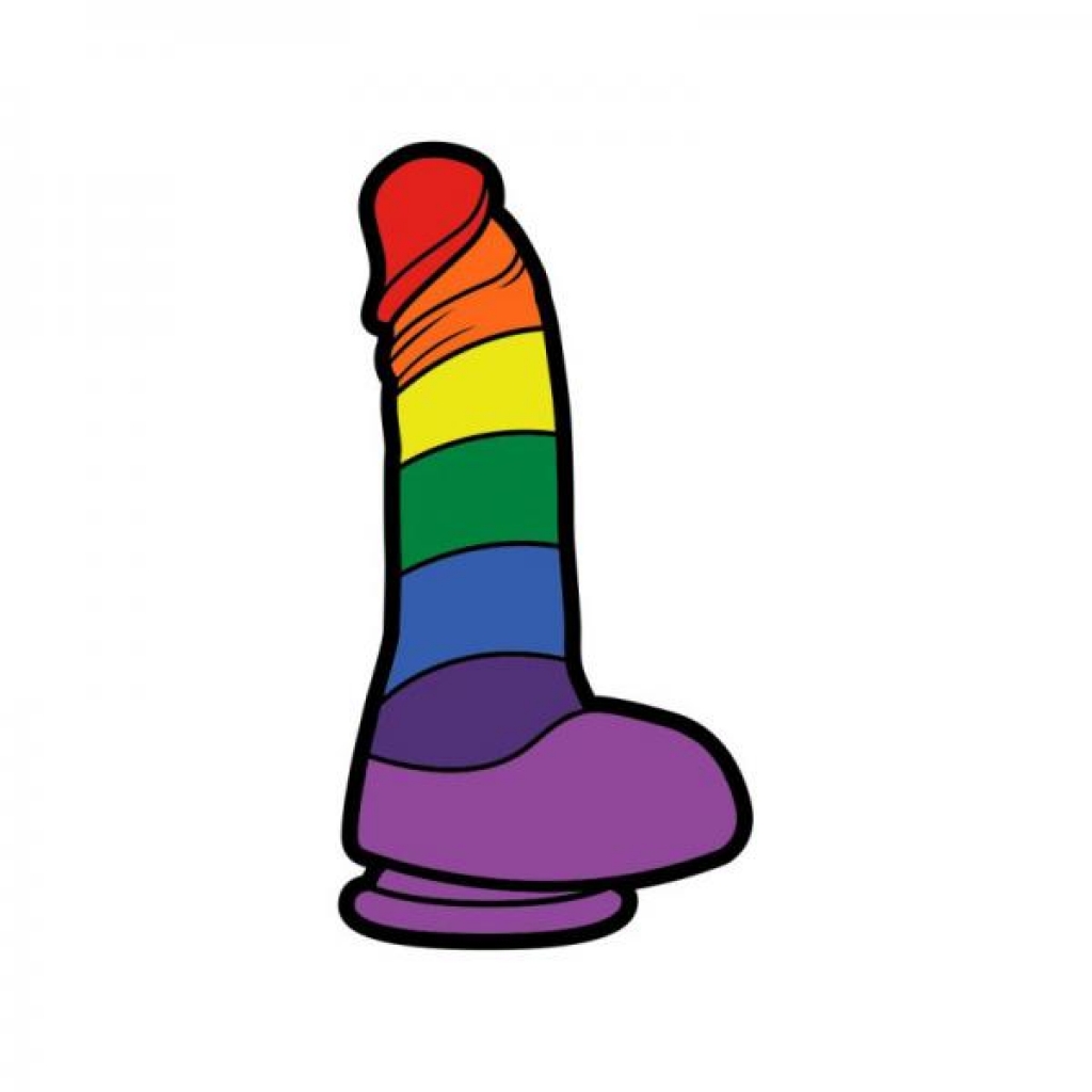 Sex Toy Pin - Rainbow Dildo Accessory