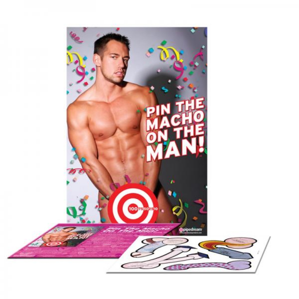 Bachelorette Party Favors Pin The Macho On The Man - Pipedream