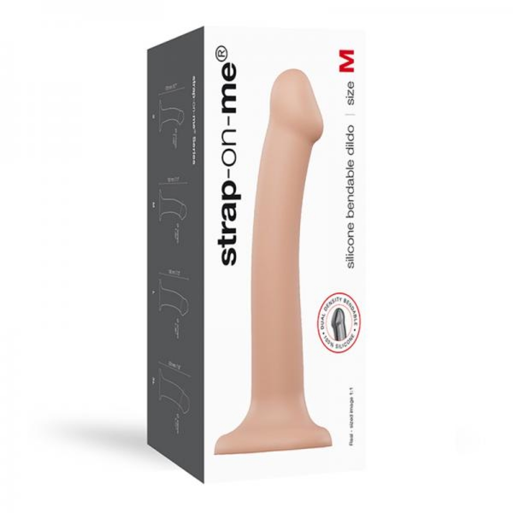 Strap-on-me Semi-realistic Dual Density Bendable Dildo Vanilla Size M - Lovely Planet