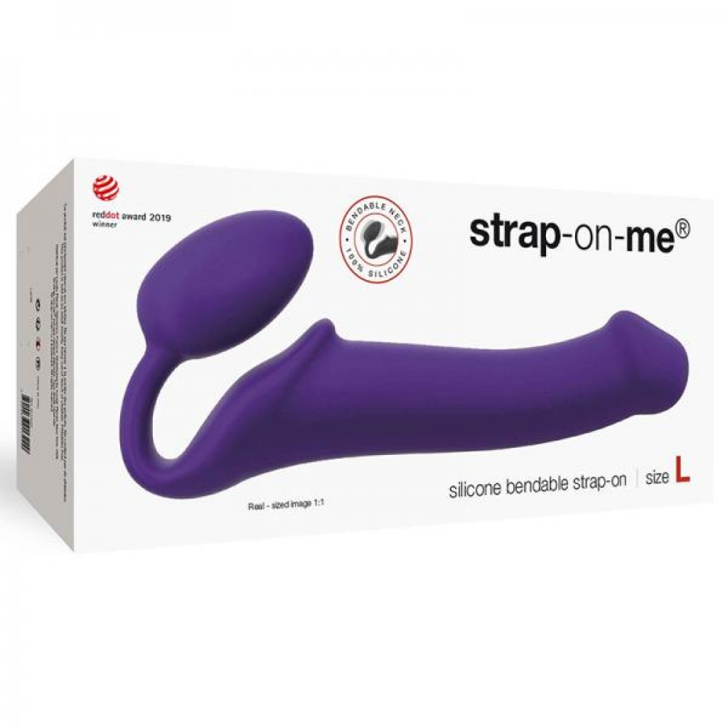 Strap-on-me Semi-realistic Bendable Strap-on Purple Size L - Lovely Planet