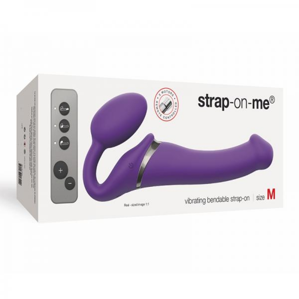 Strap-On-Me Vibrating Strap-On with 3 Motors - Purple