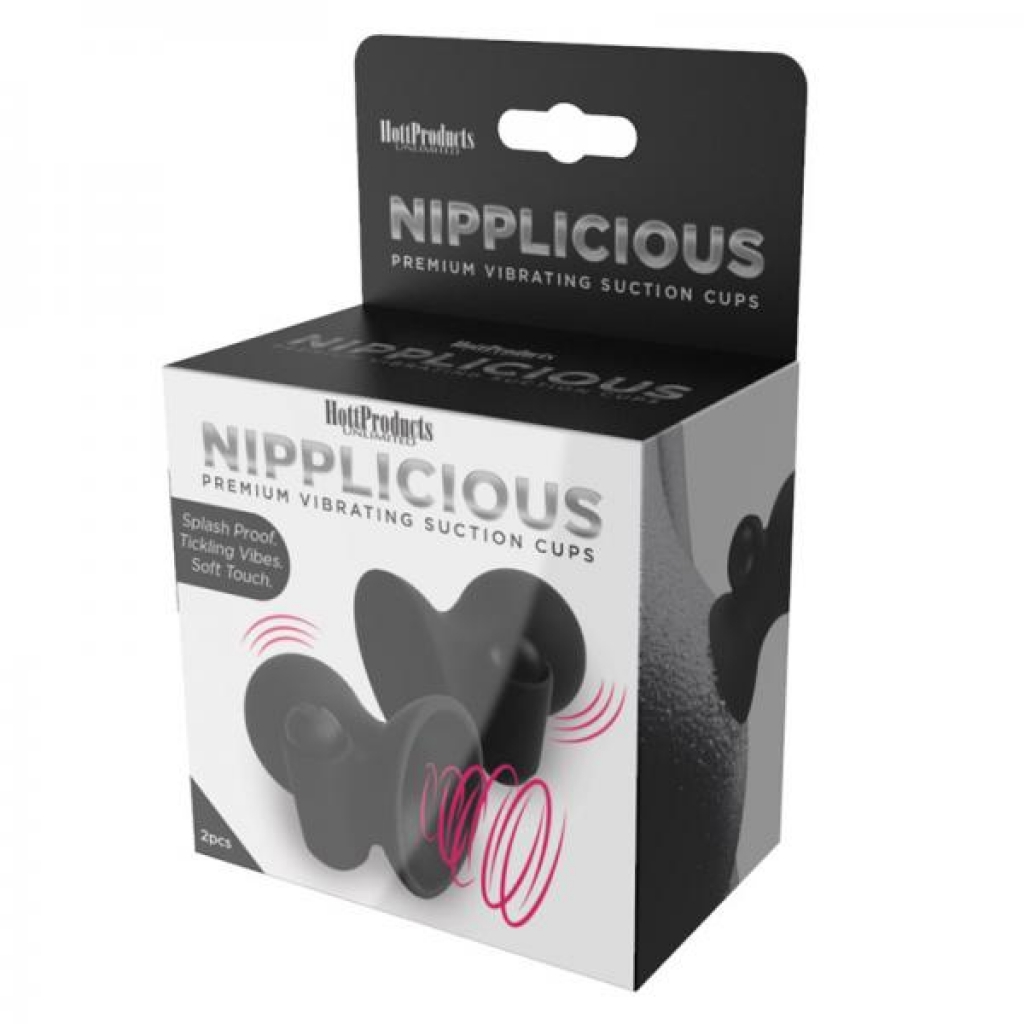 Nipplicious- Vibrating Nipple Suction Cups- Black - Hott Products