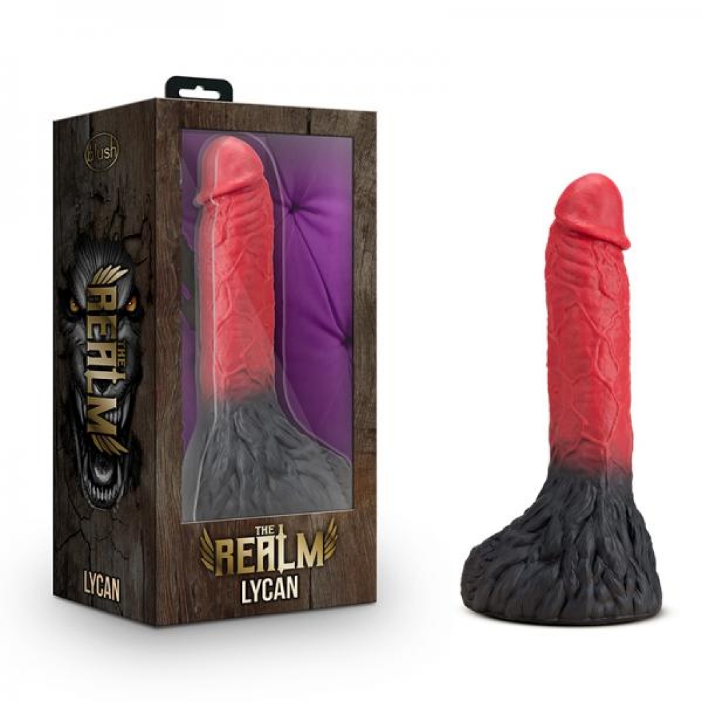 The Realm Lycan Lock-on Werewolf Dildo Red - Explore Your Fantasies